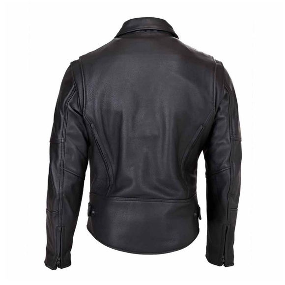 Fox Creek Commander Jacket Leather Black Motorcycle Large - Picture 3 of 14